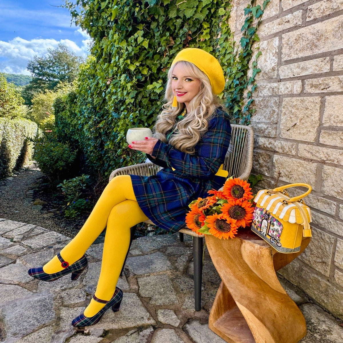 120 Denier Tights in Cursed Custard