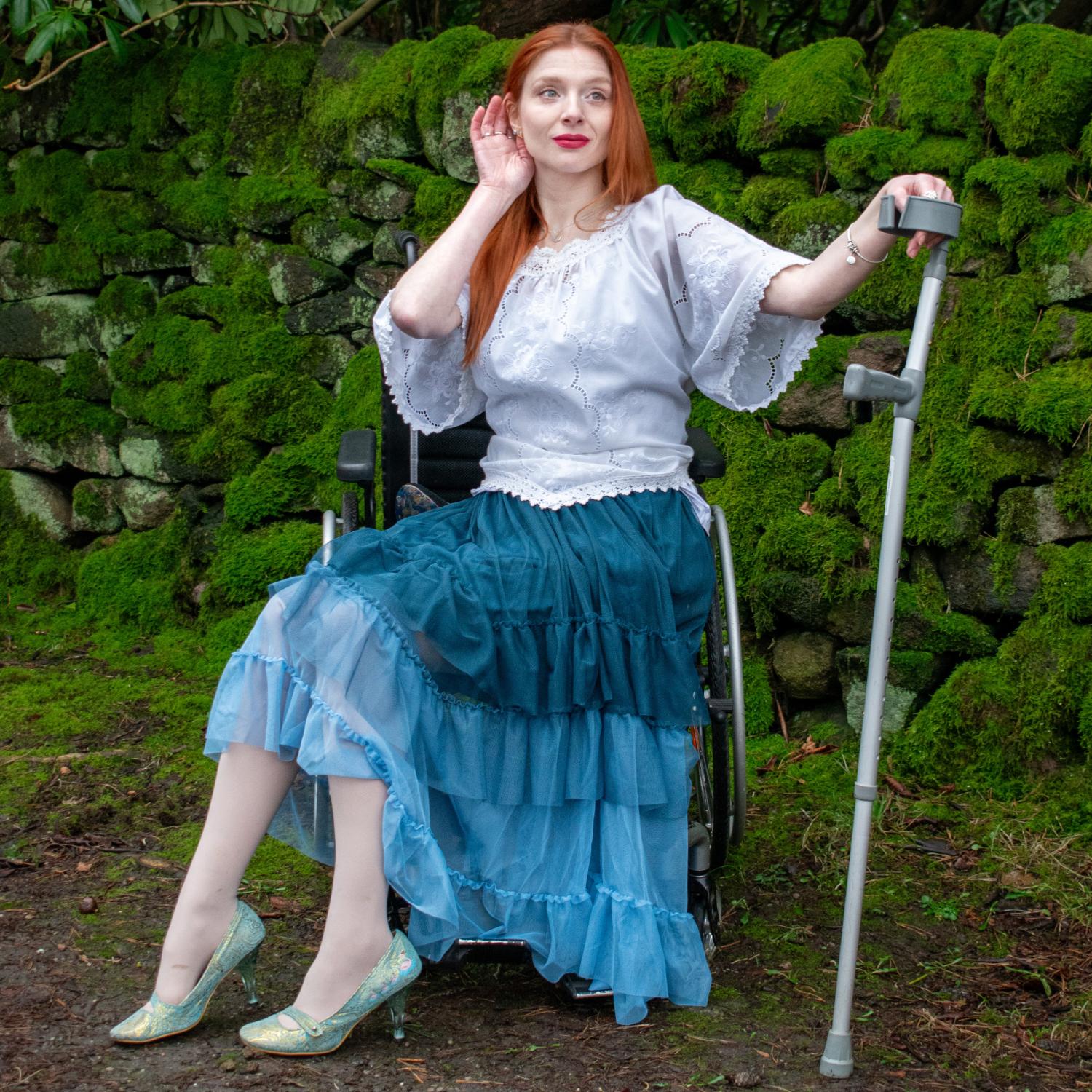 Mesh Maxi Skirt - Blue Ombre