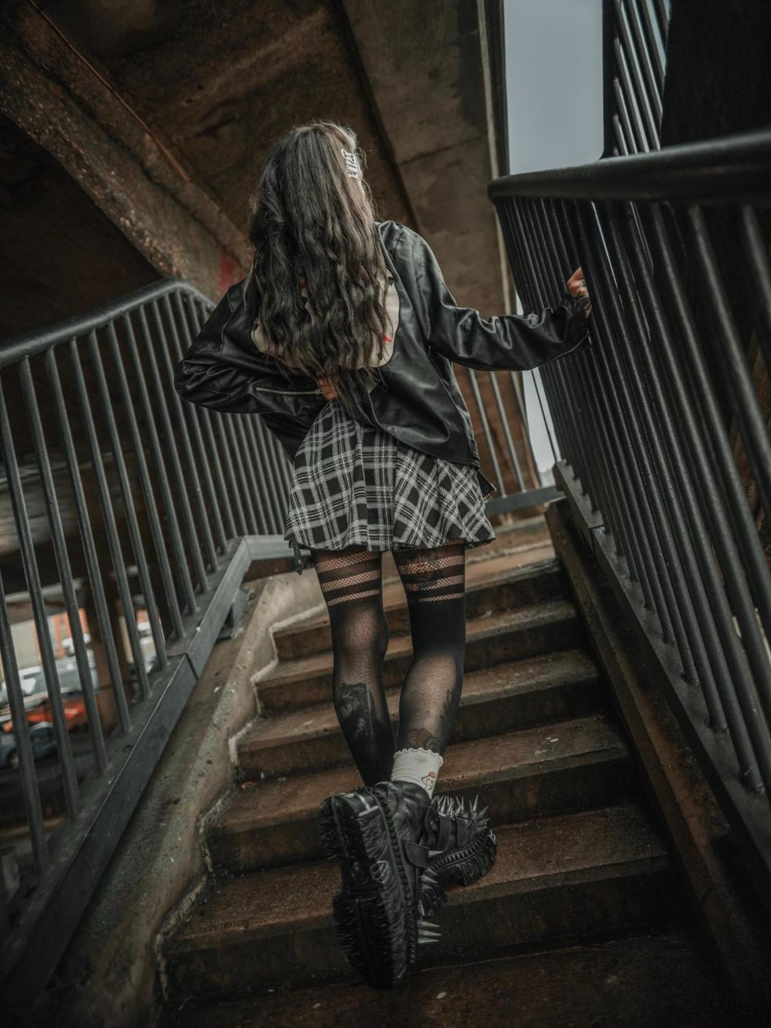 Plaid Mini-Flare Skirt - Cairn