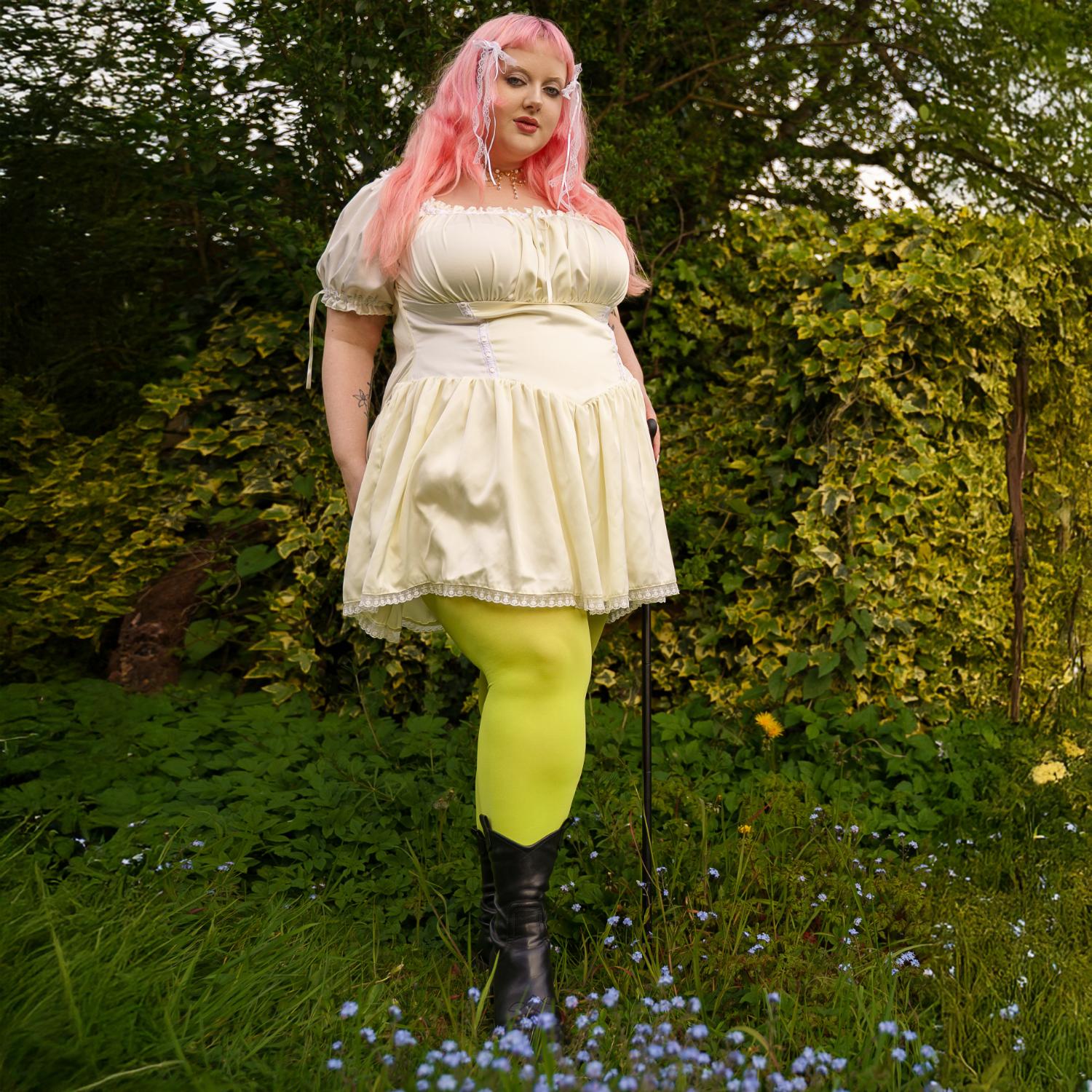 Opaque 80 Den Tights - Granny Smith