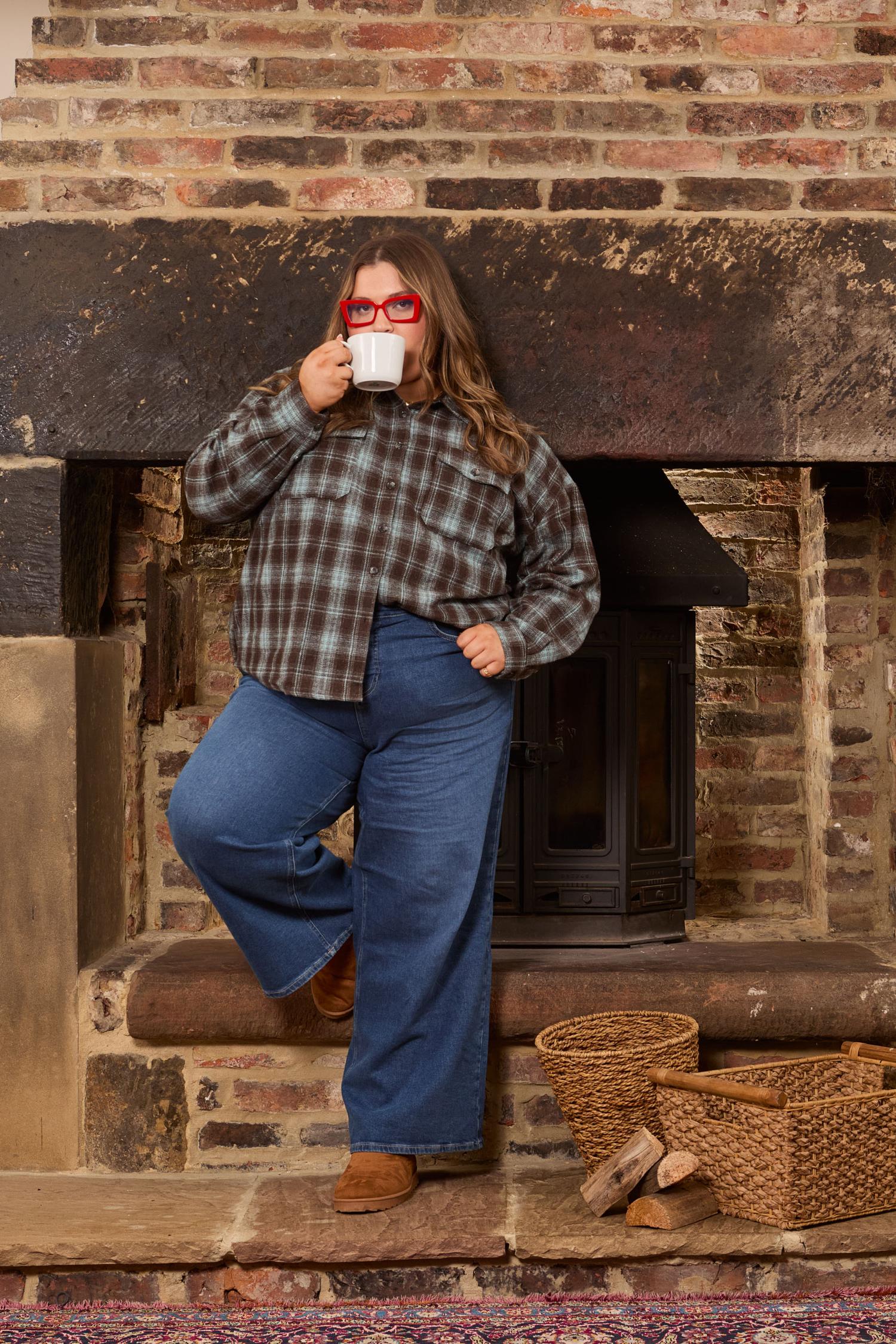 Organic Wide Leg Jeans - Atlantic