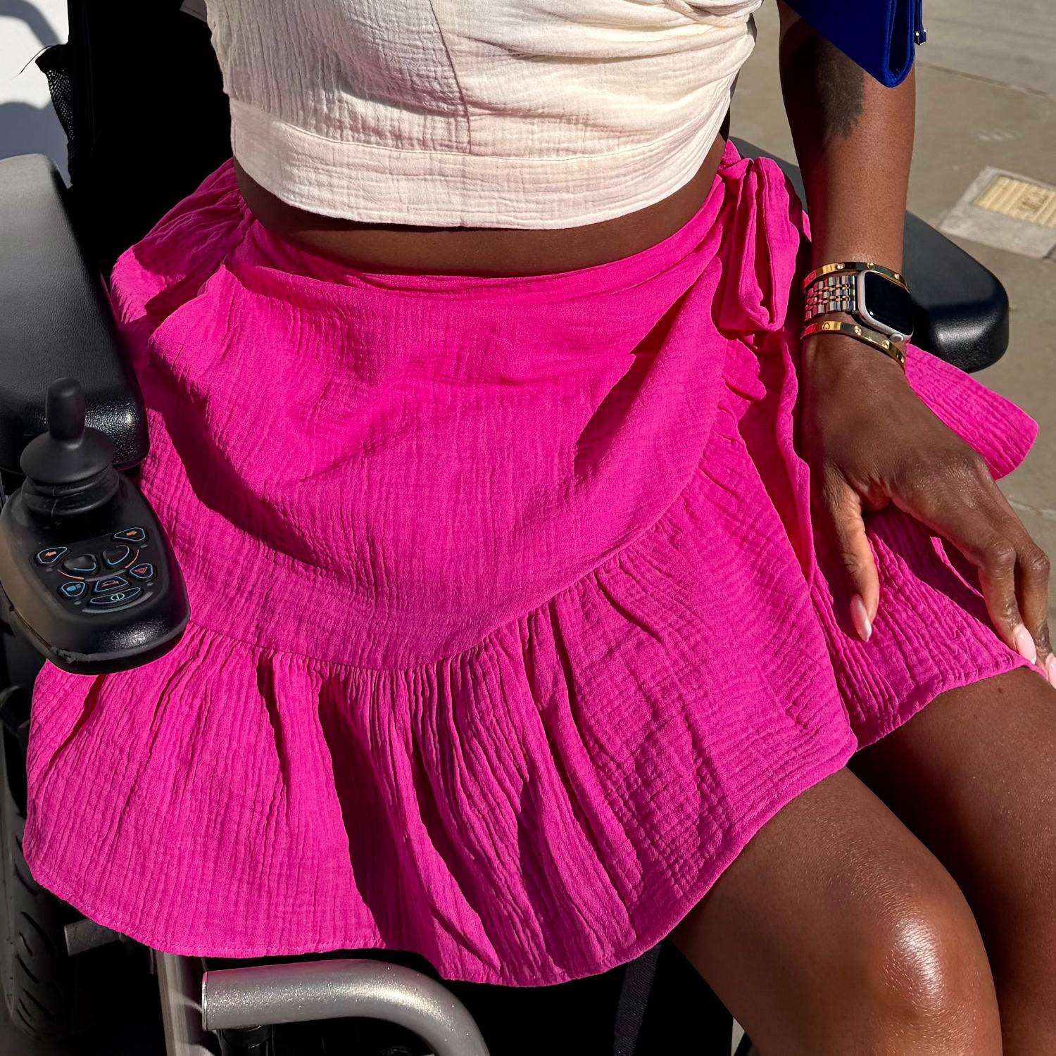 The Mary Cotton Gauze Skirt - Peony