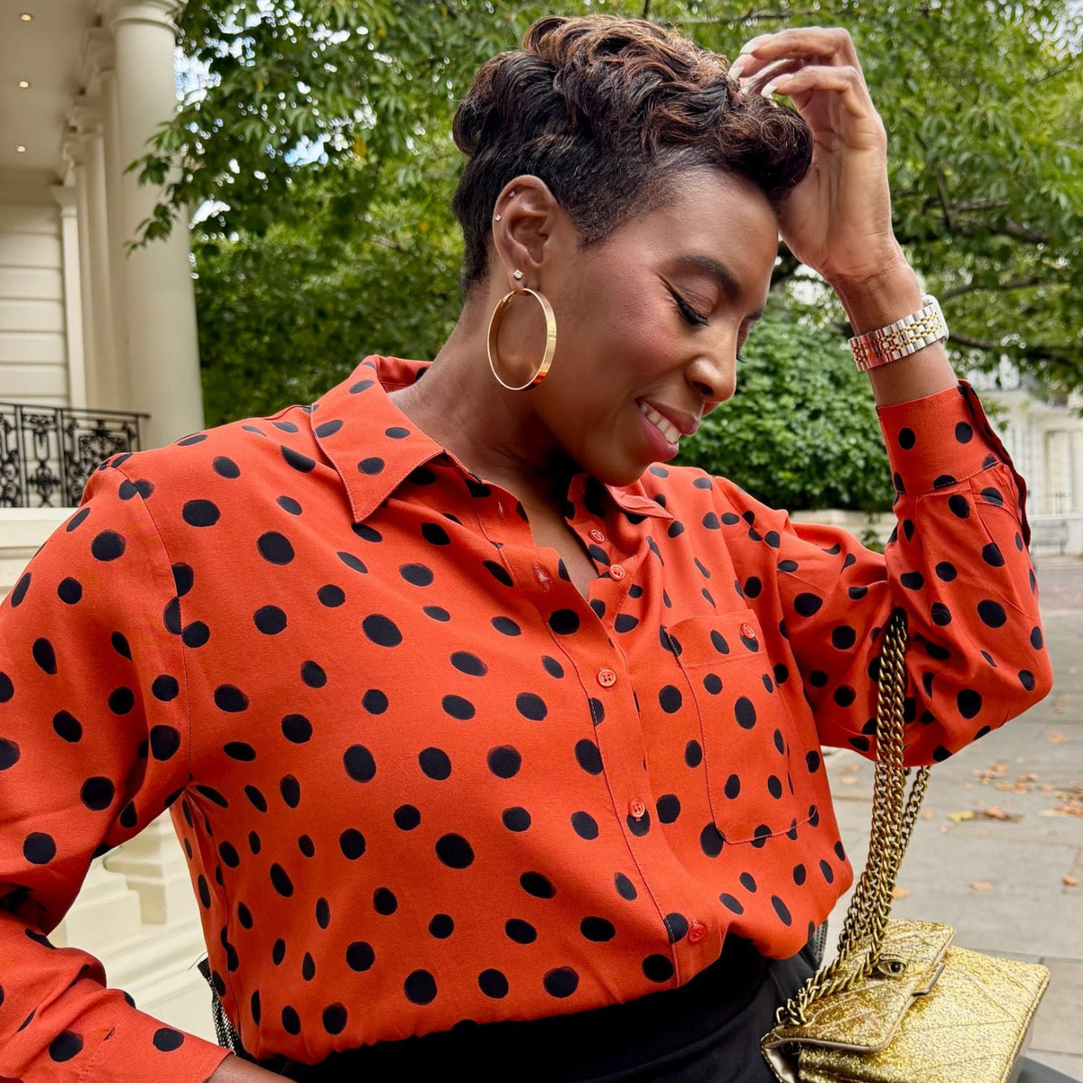 Woven Viscose Tailored Shirt - Spiced Spot
