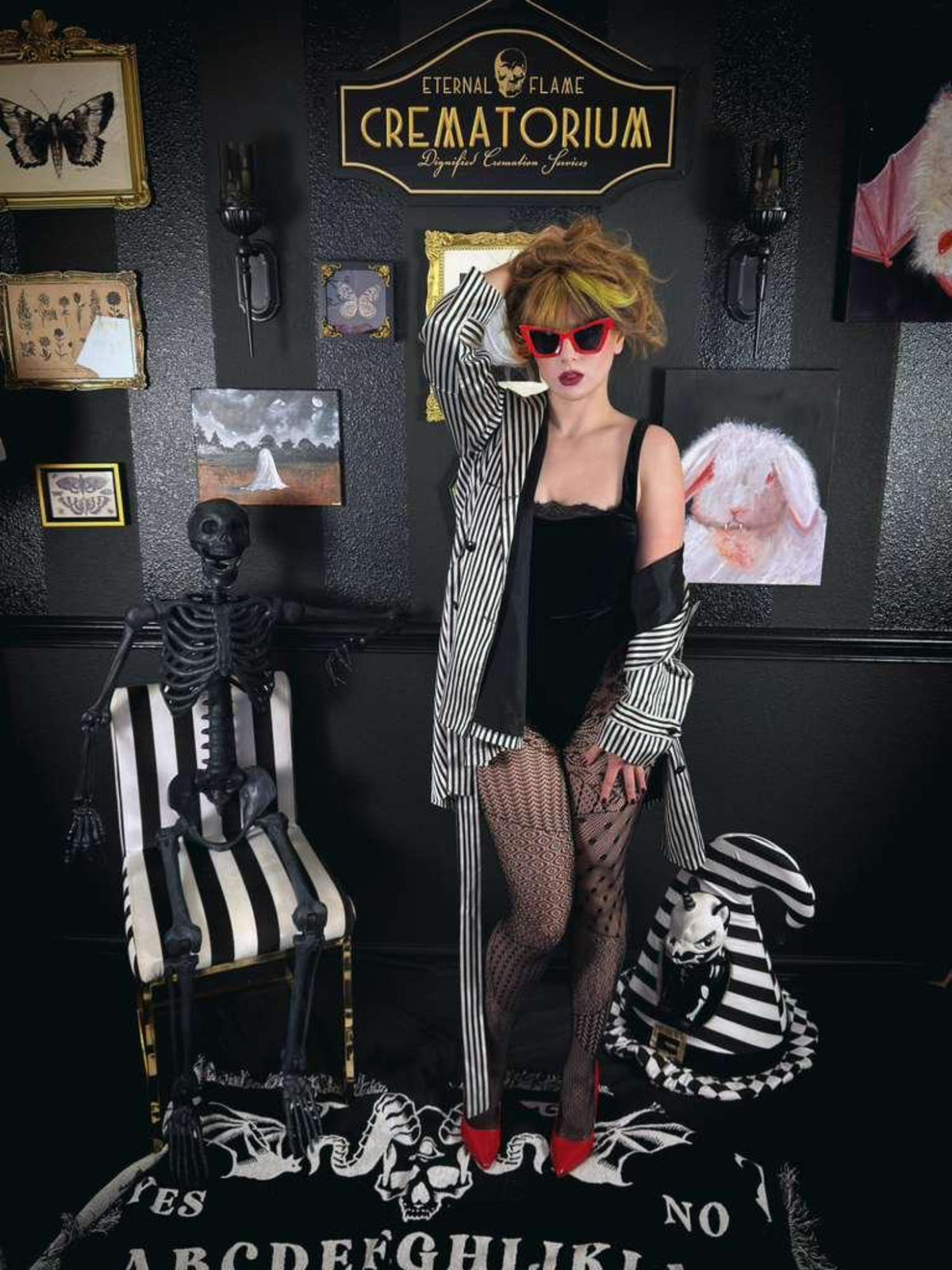 Halloween Tights - In Pieces - Black