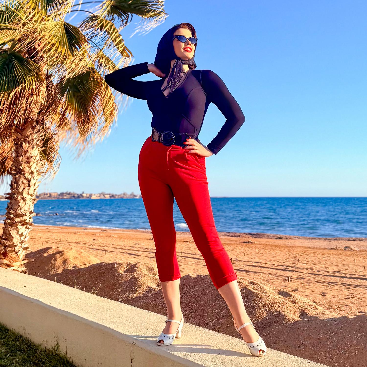 Organic Cotton Wrap Top - Black