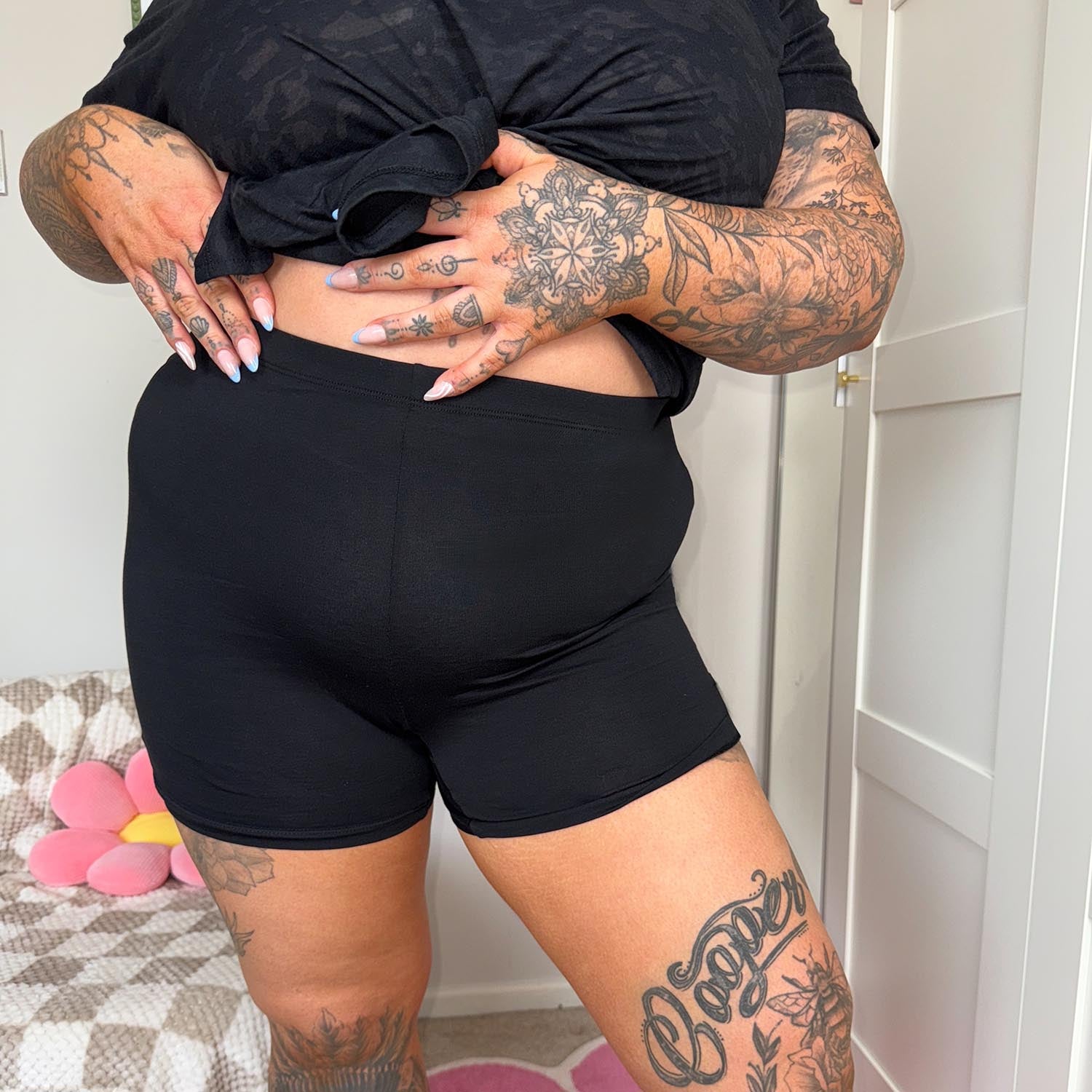 Burnout Sleep T-Shirt & Boxer Shorts Bundle in Black