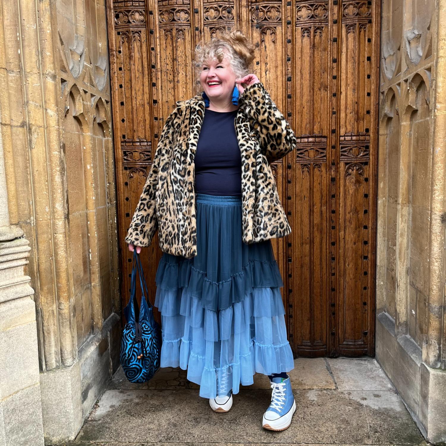 Mesh Maxi Skirt - Blue Ombre