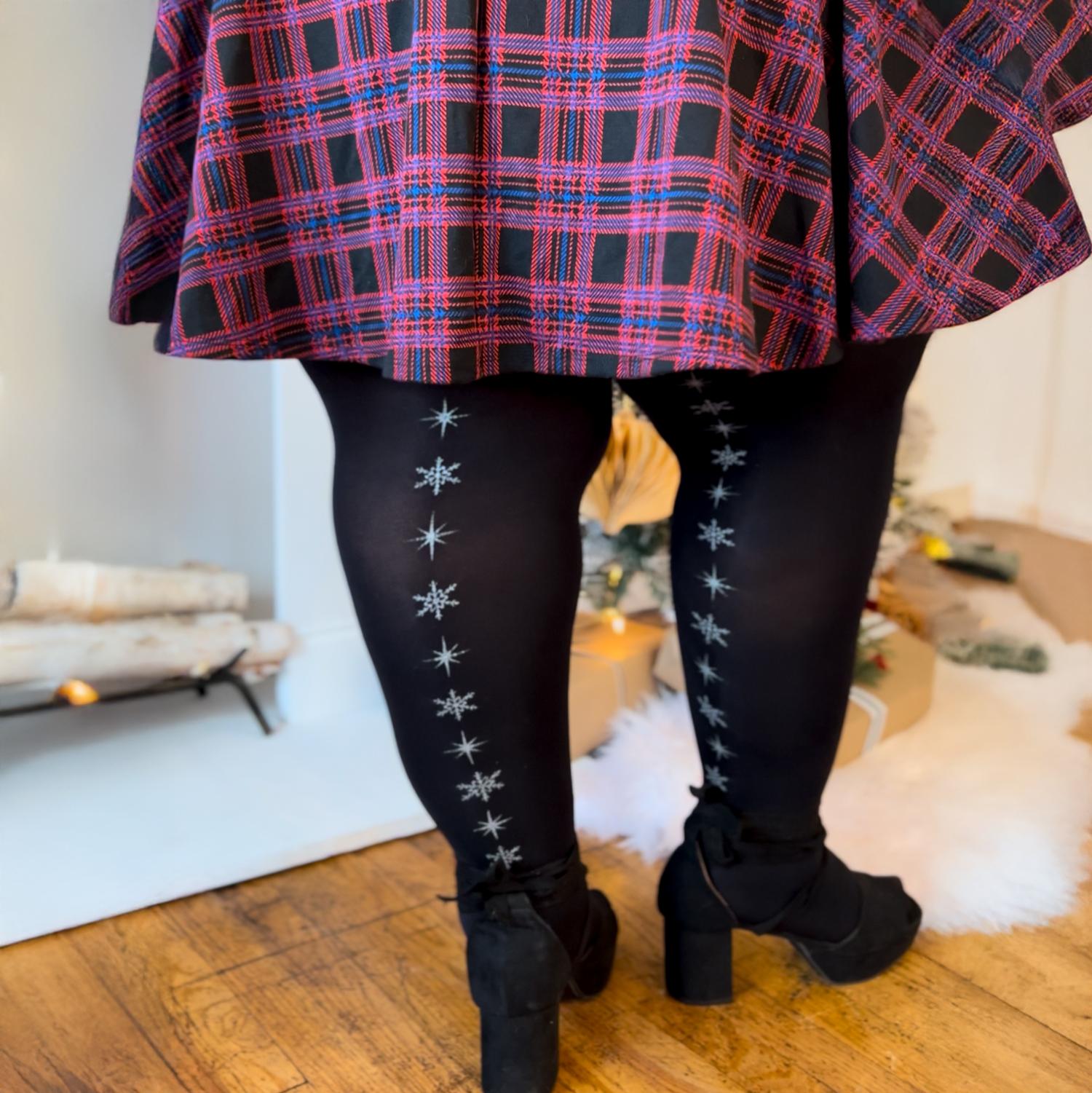 80 Denier Opaque Tights - Starlight Seam