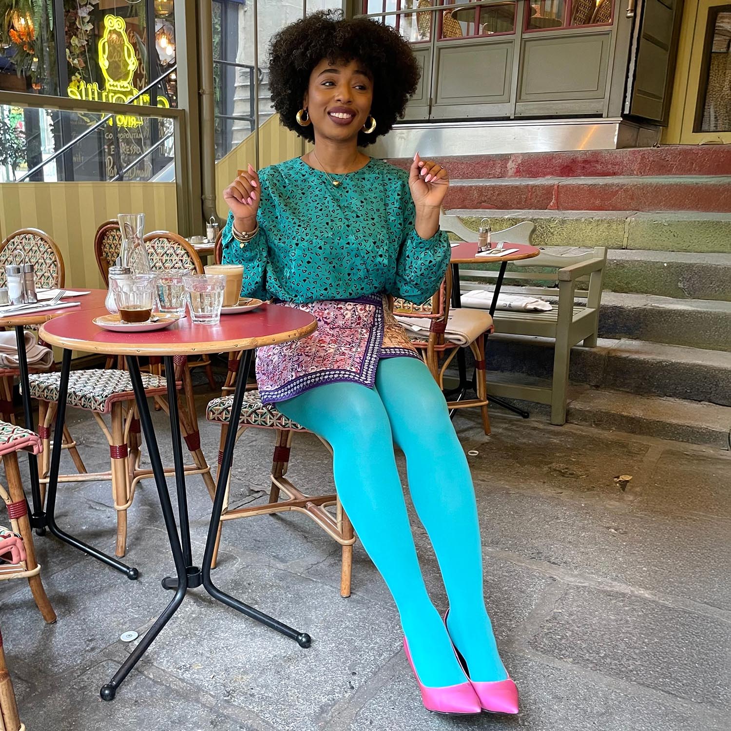 Opaque 80 Den Tights - Mosaic