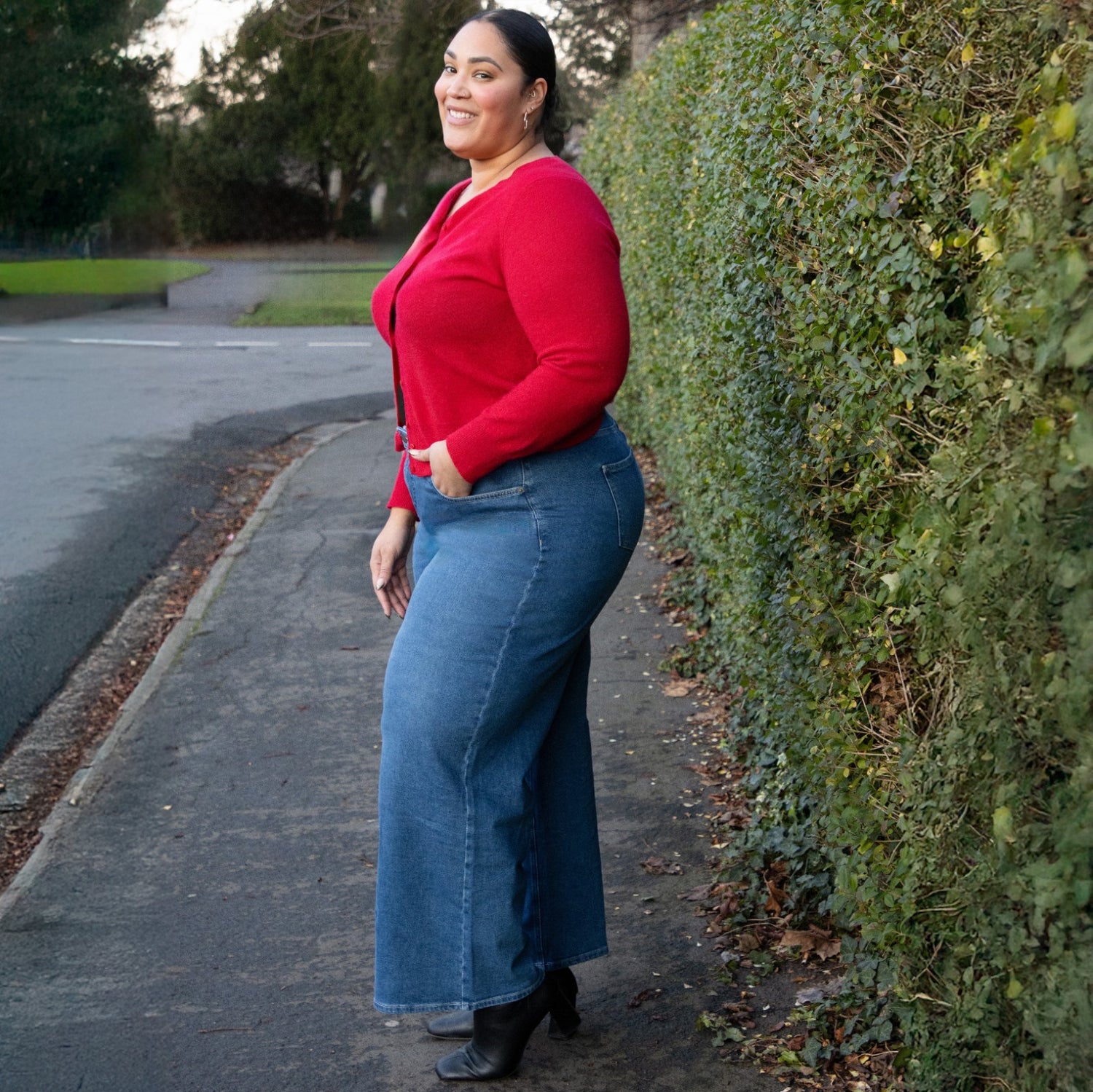 Organic Wide Leg Jeans - Atlantic