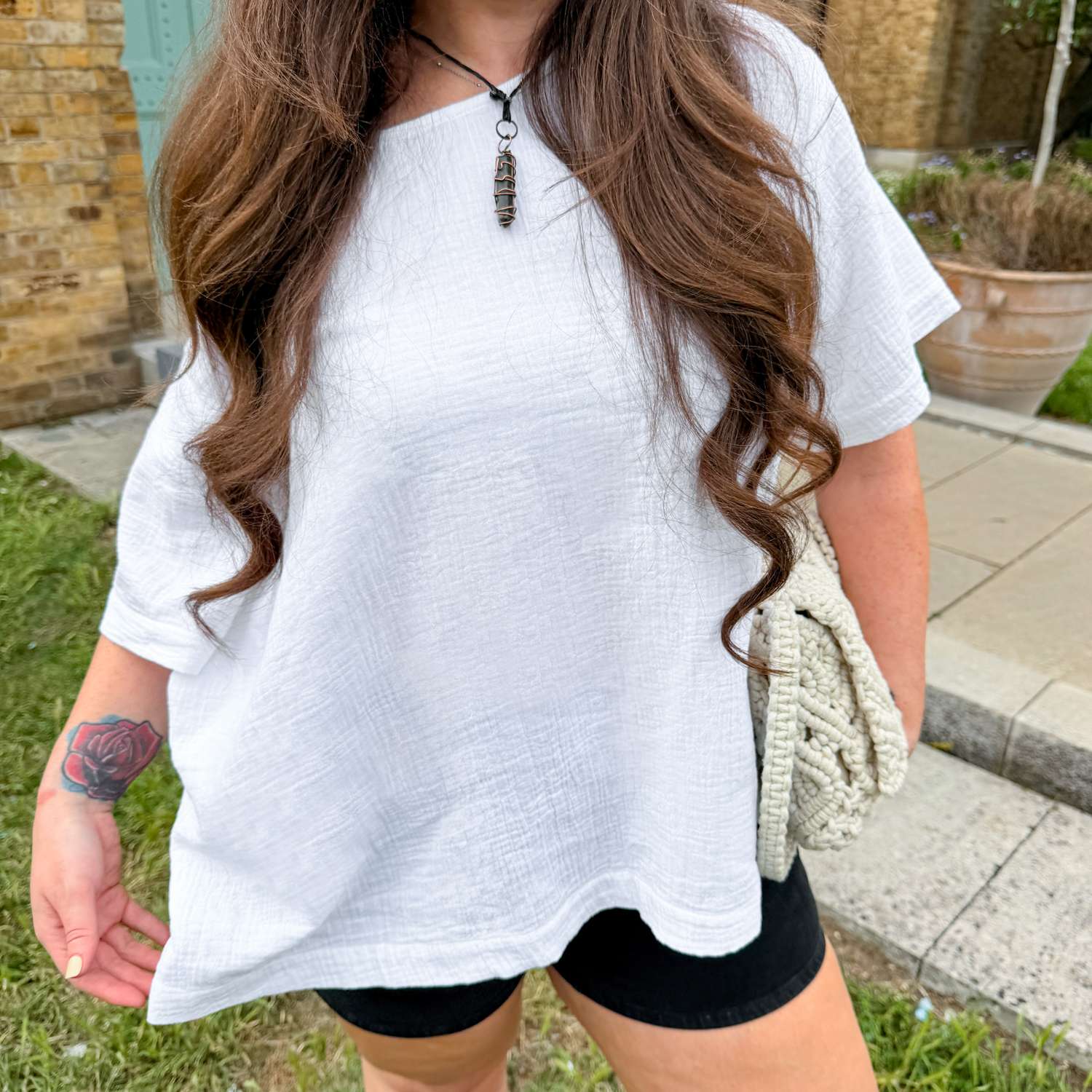 The Ida Cotton Gauze T-Shirt - White