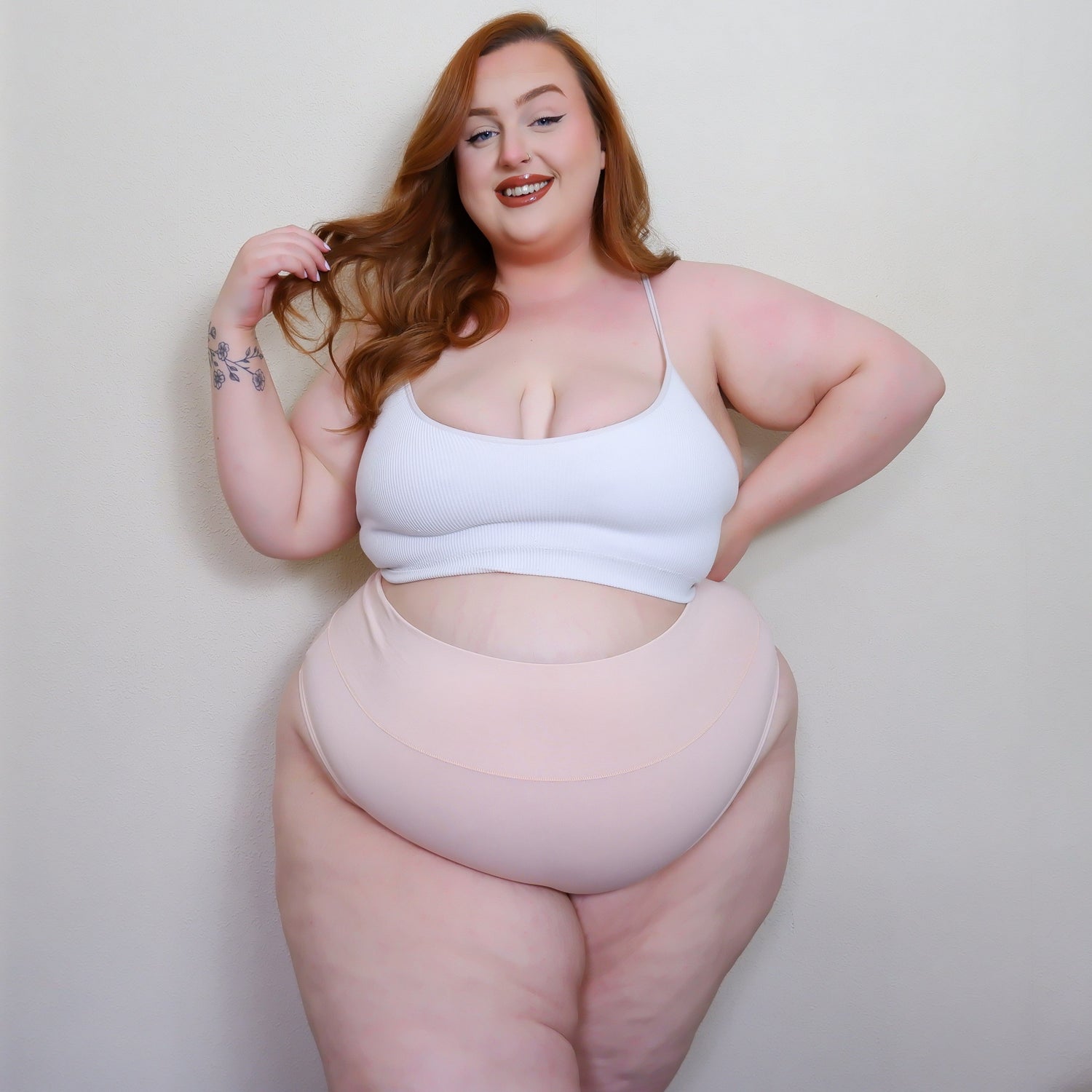 Organic Cotton Cheeky High Leg Knickers - Ballet Pink