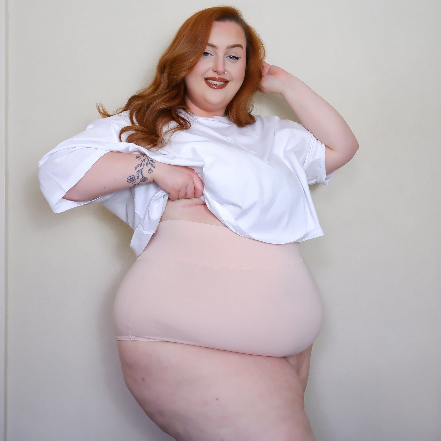 Organic Cotton Super High Waist Knickers - Ballet Pink