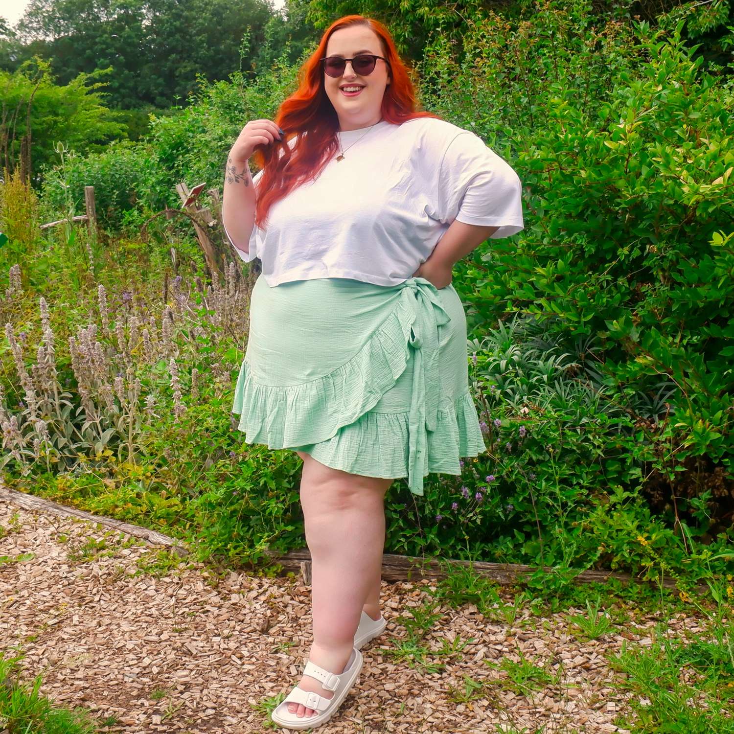 The Mary Cotton Gauze Skirt - Pistachio