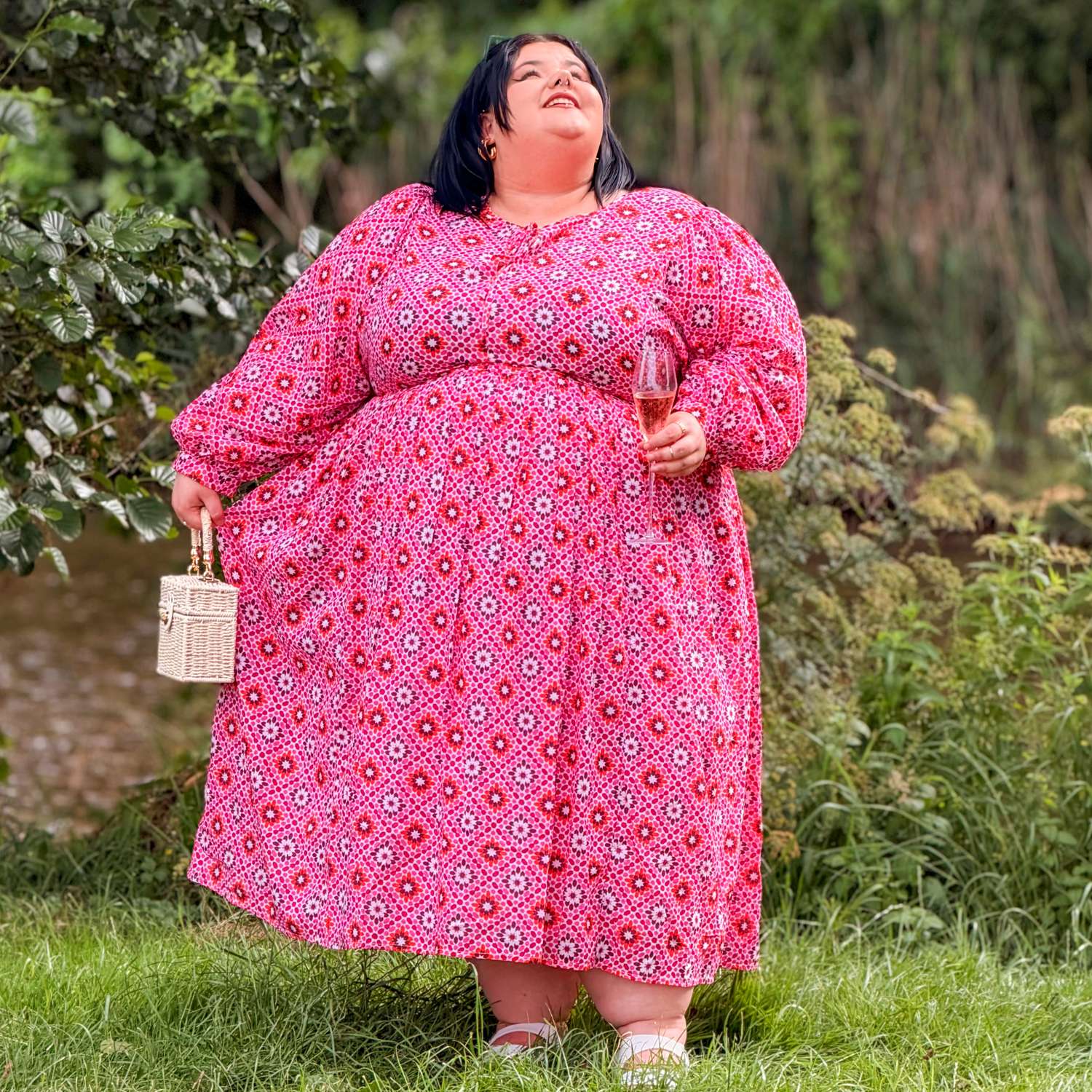 The Gabriella Cotton Long Dress - Pink Pearl