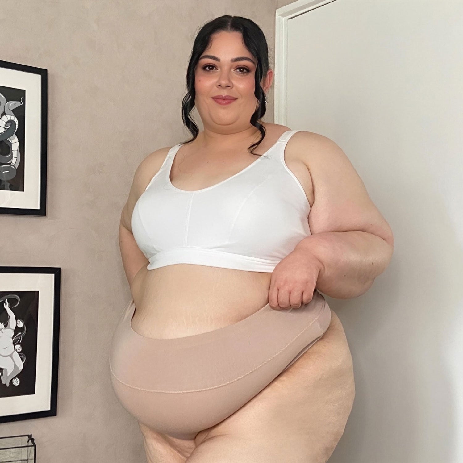 Organic Cotton Cheeky High Leg Knickers - Milk Bottle