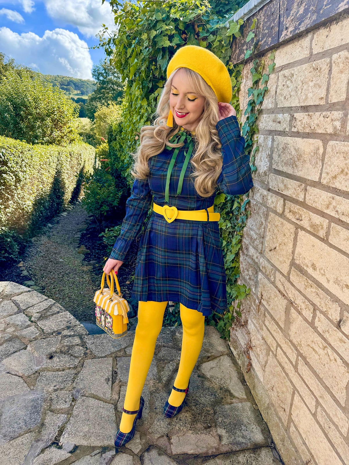 120 Denier Super-Opaque Tights - Cursed Custard