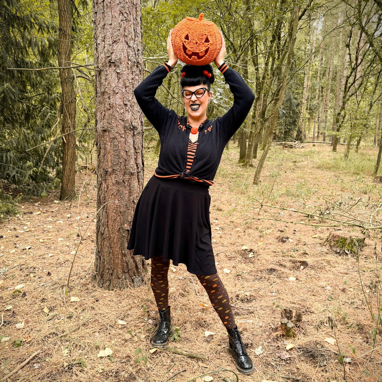 Halloween Tights - Jack O Lantern - Bear
