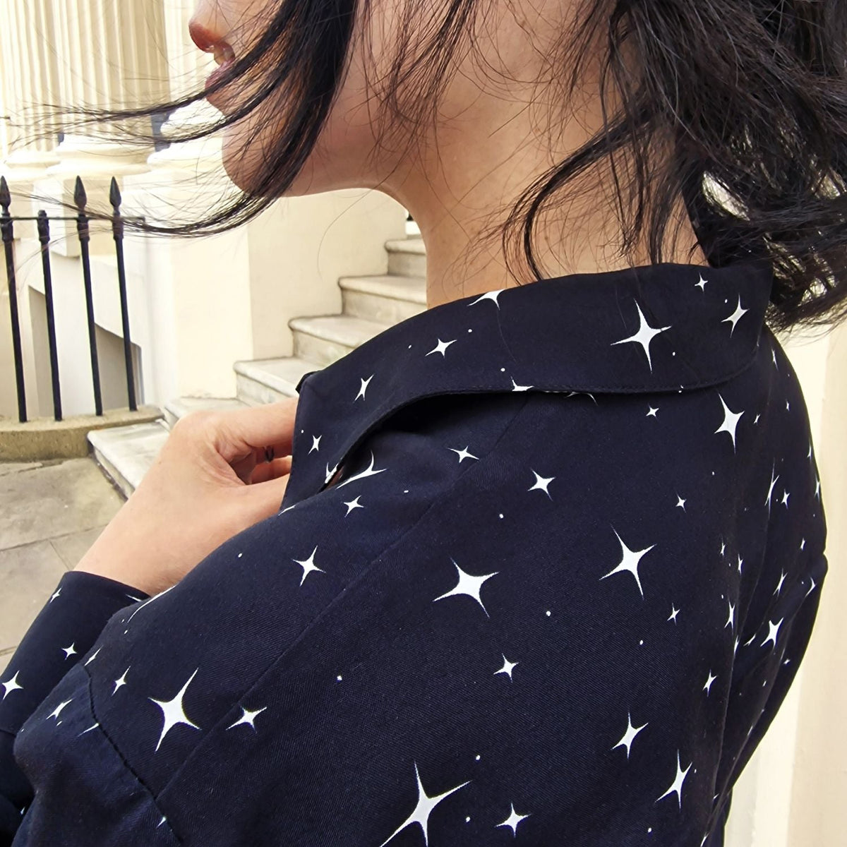 Woven Viscose Tailored Shirt - Night Sky