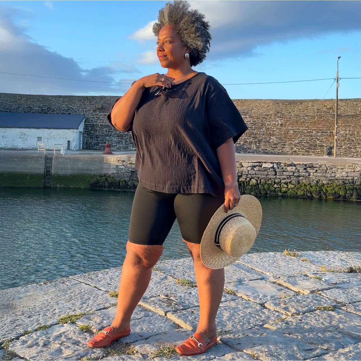 The Ida Cotton Gauze T-Shirt - Black