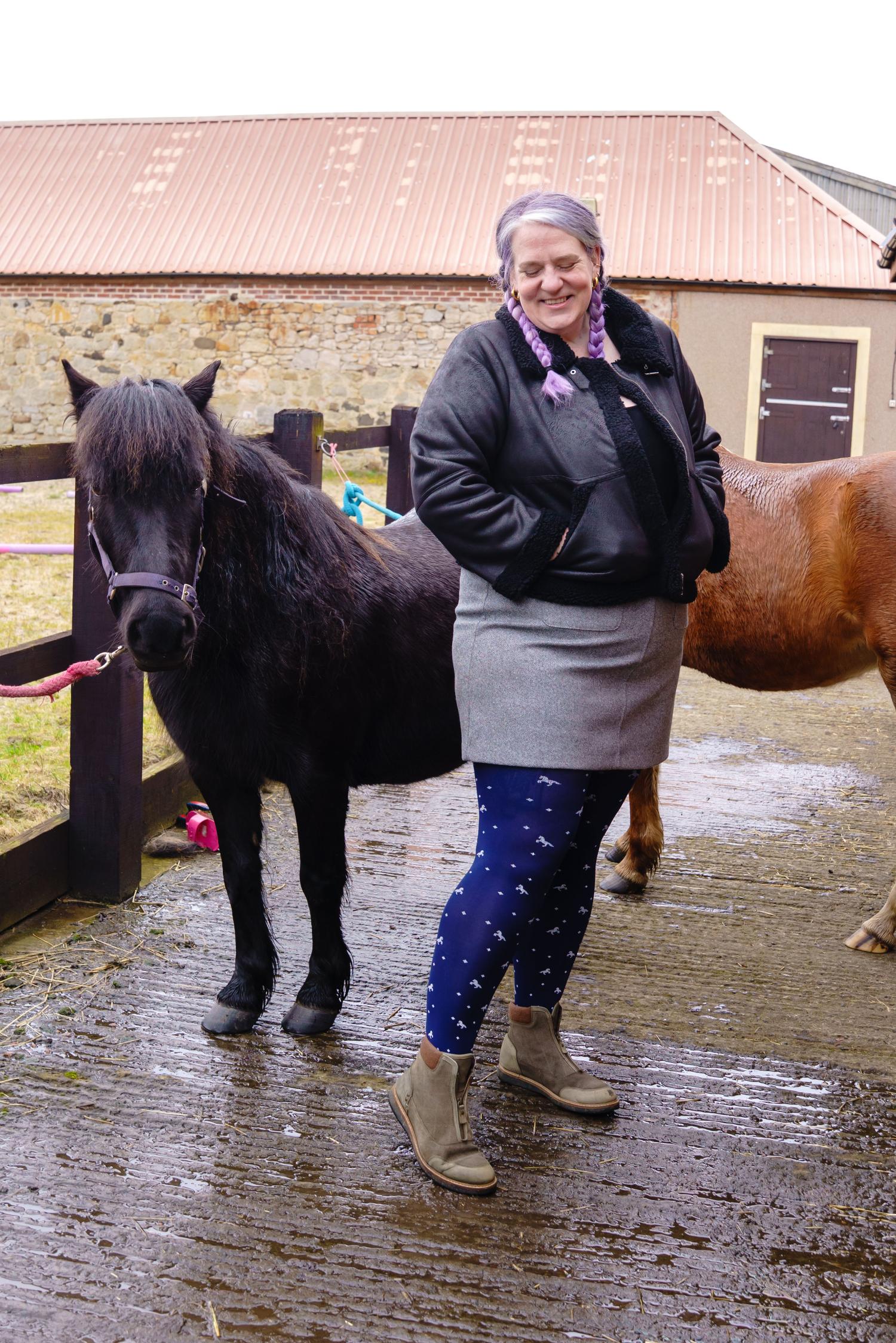 80 Denier Opaque Tights - Dinky Horses