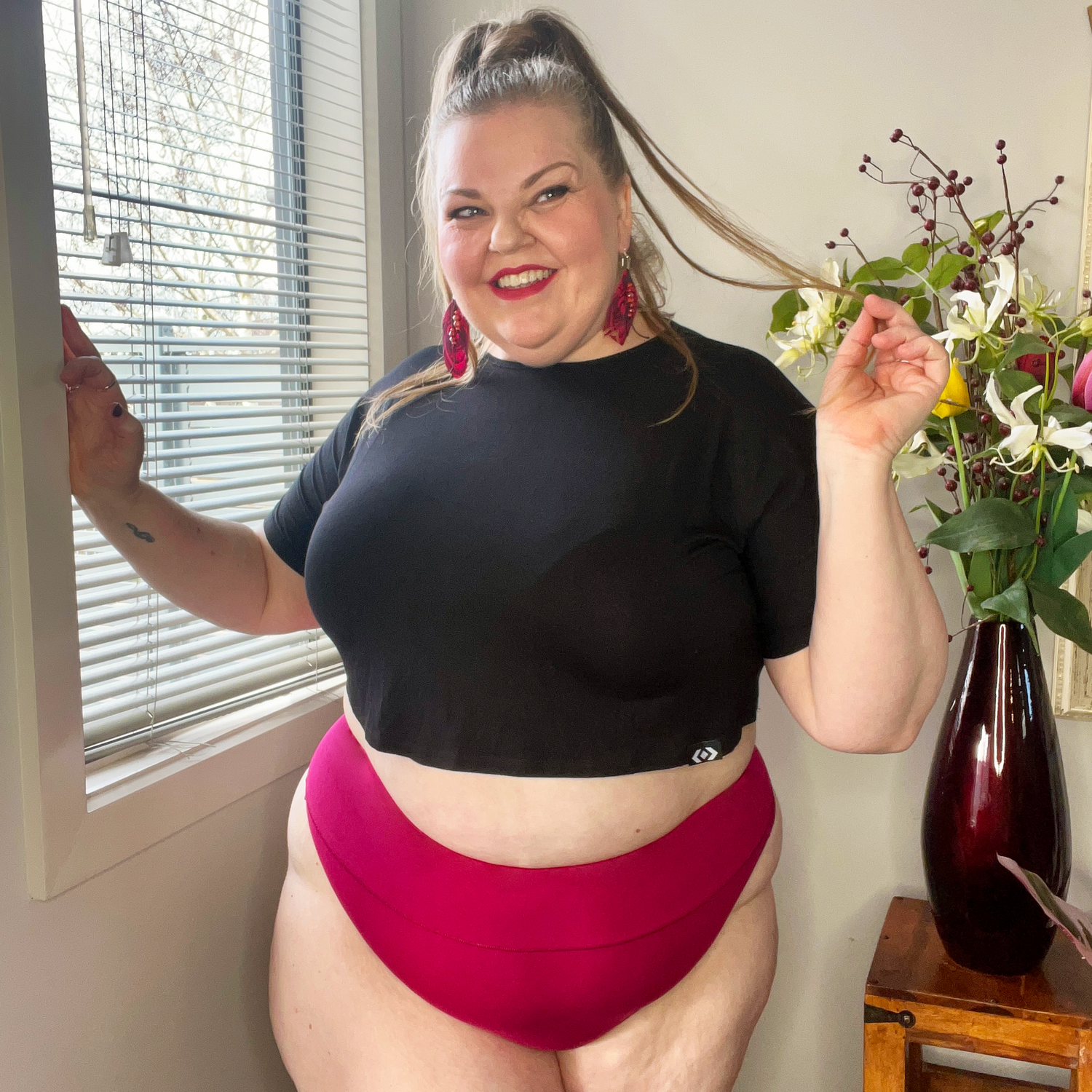 Organic Cotton G-String - Raspberry Pie