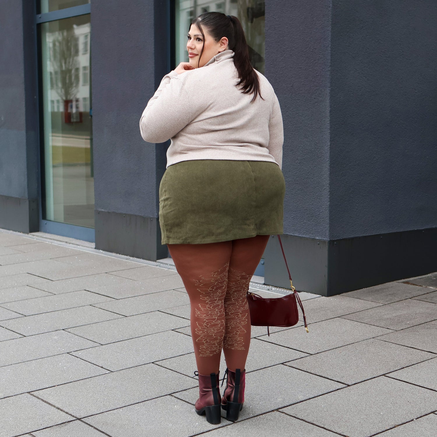 80 Denier Opaque Tights - Peonies