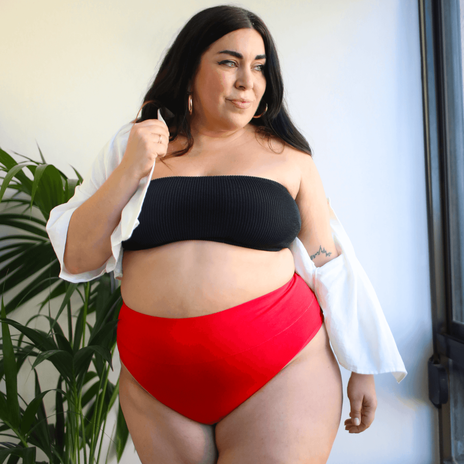 Cheeky High Leg Knickers - Lobster - Snag