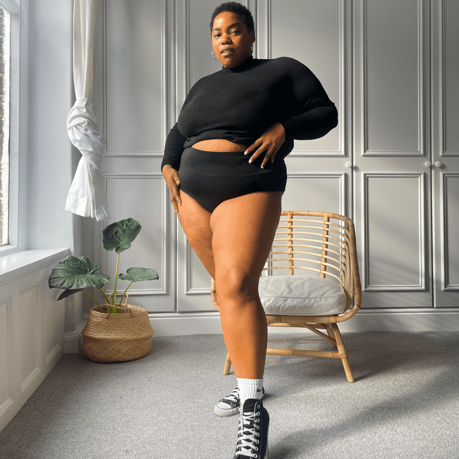 5 Pack Organic Cotton Full Briefs - Black