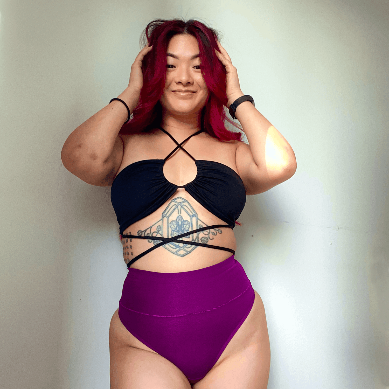 Organic Cotton G-String - Figgy Pudding