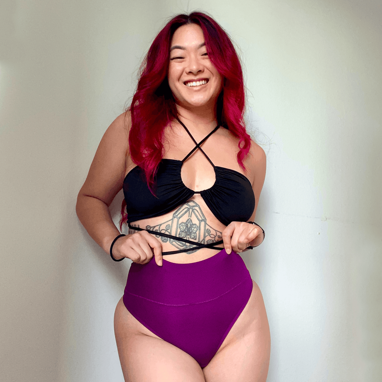 Organic Cotton G-String - Figgy Pudding