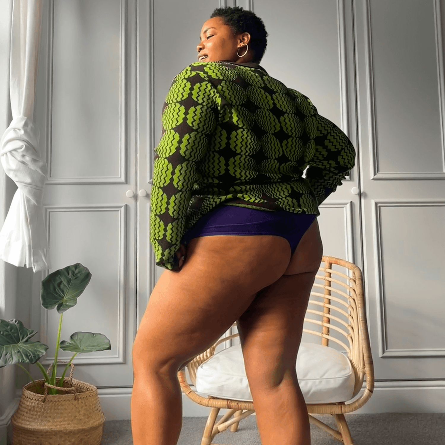 Organic Cotton G-String - Suffragette Purple