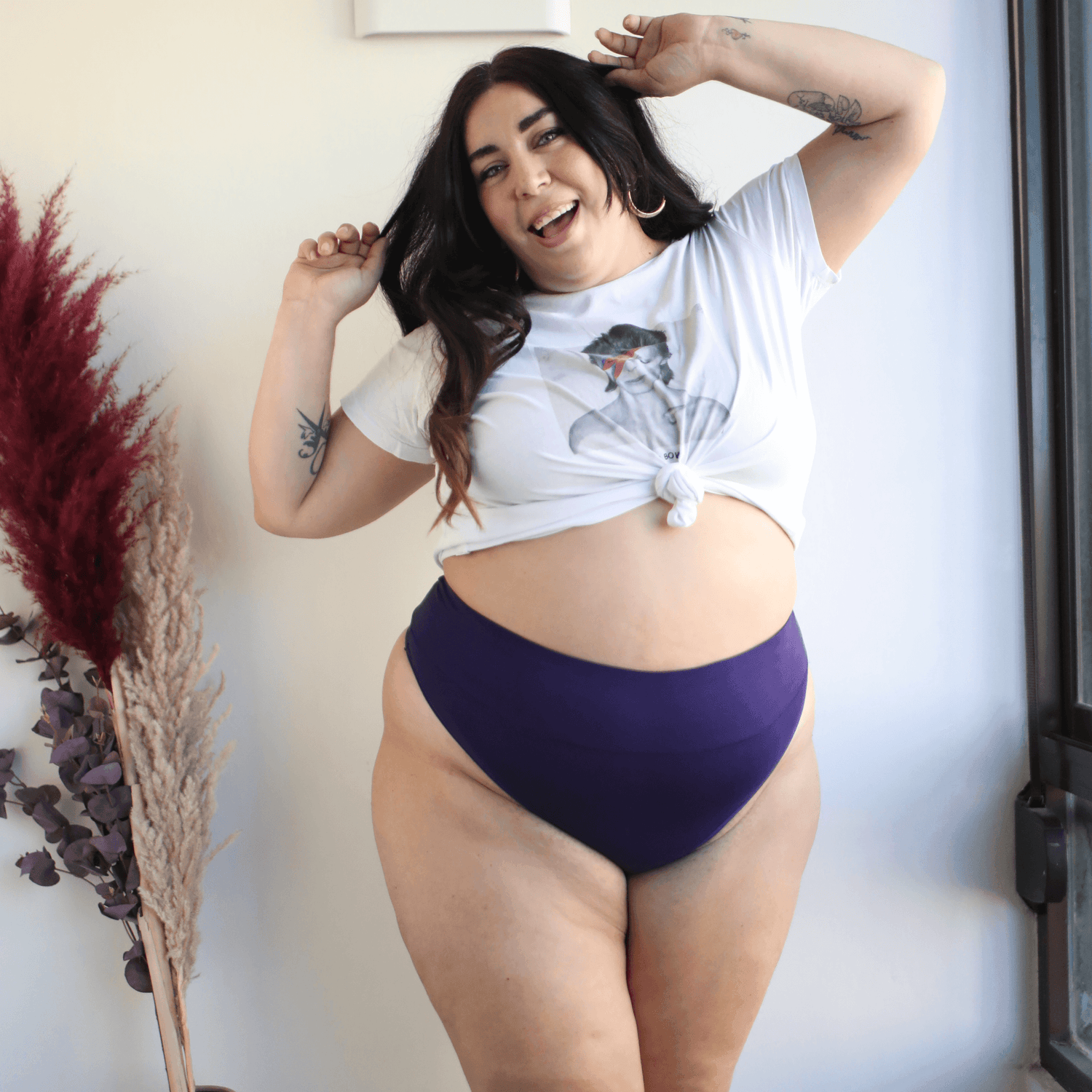 Organic Cotton G-String - Suffragette Purple