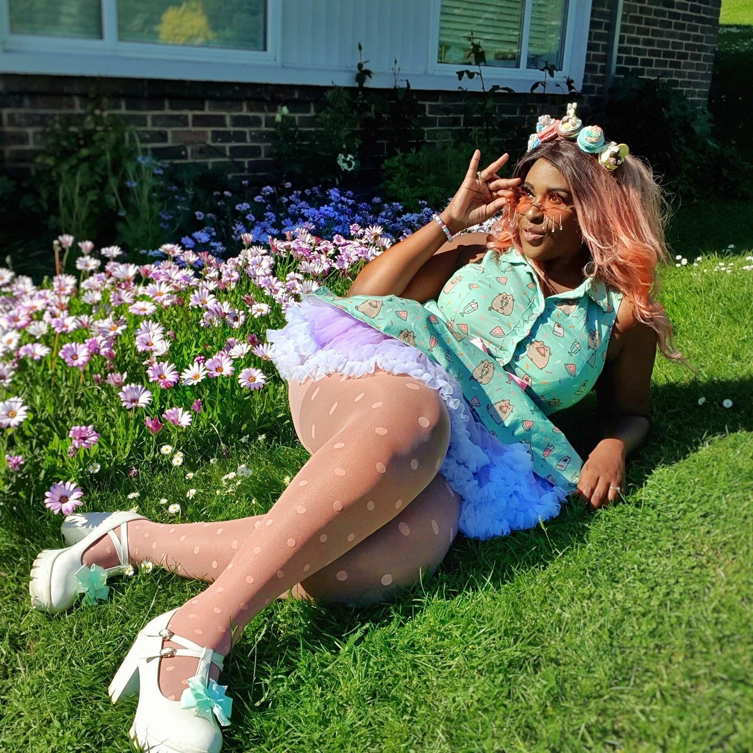 Tights - Semi-Opaque Polka - Abricot