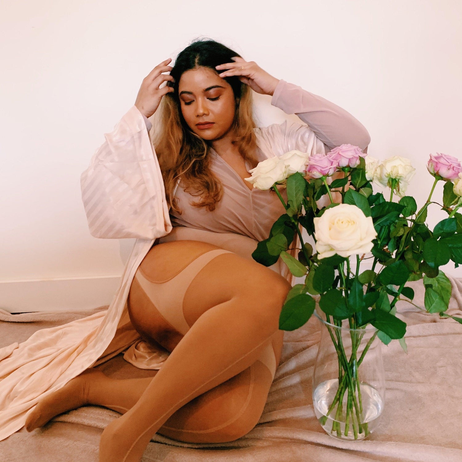 Core Tights - Sheer Mock Garter - Burlesque