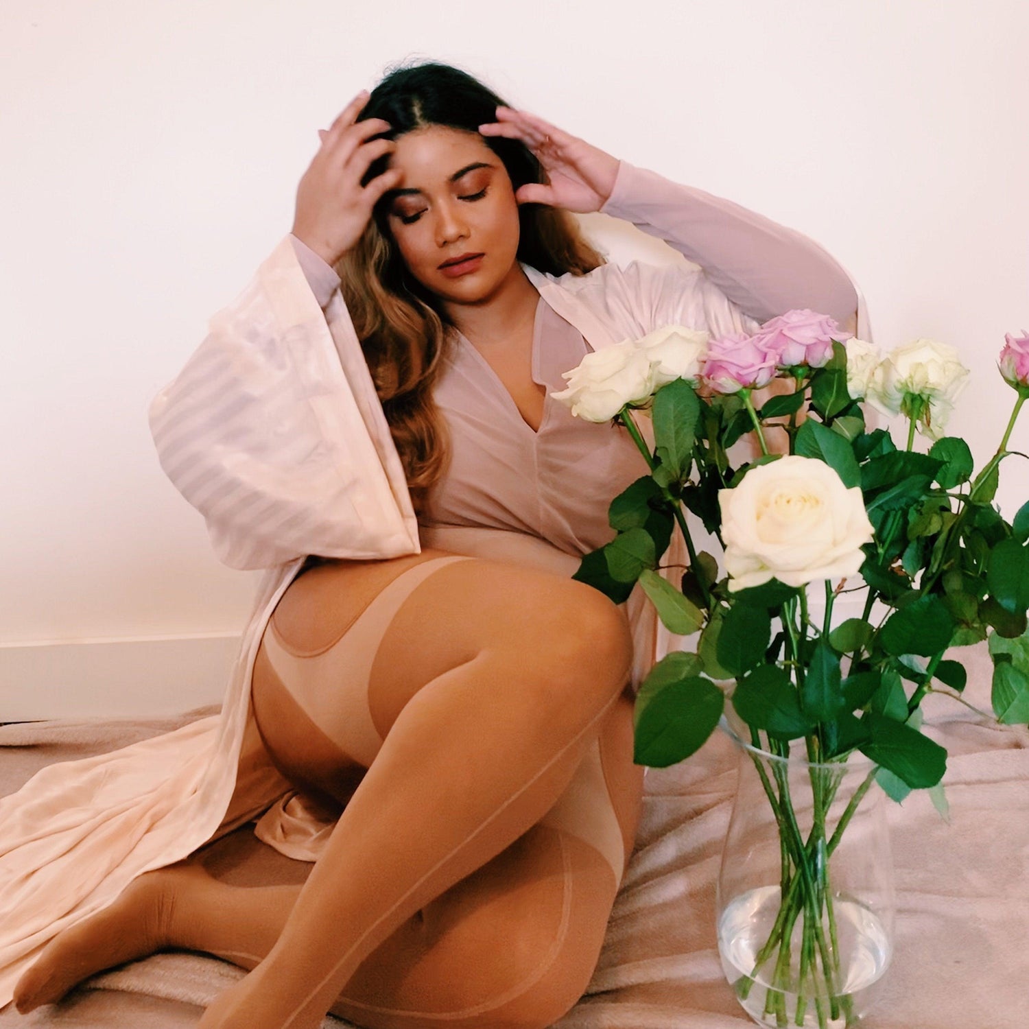 Core Tights - Sheer Mock Garter - Burlesque