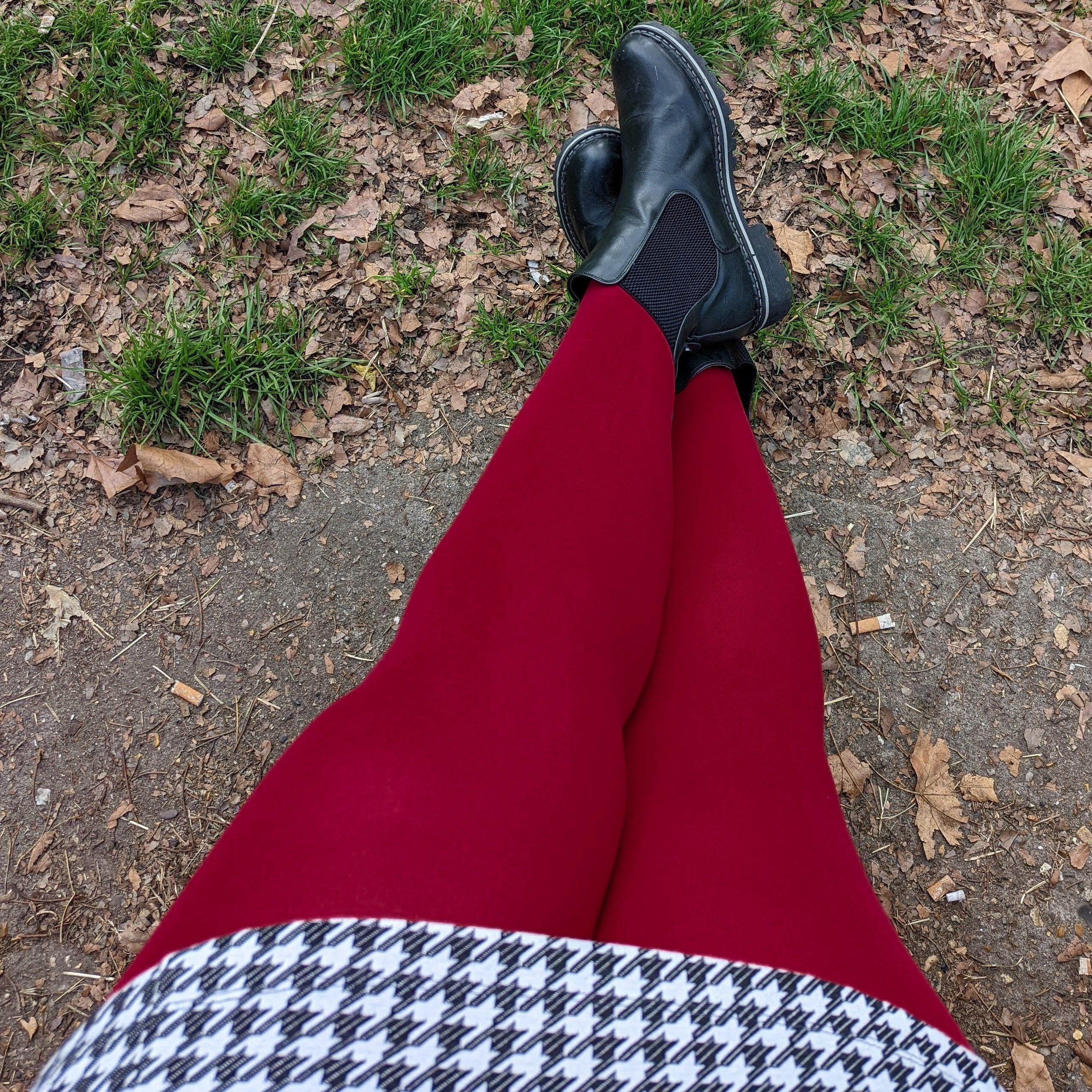 Opaque 80 Den Tights - Blood Red