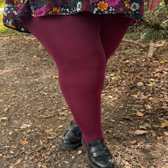 120 Denier Tights in Cherry