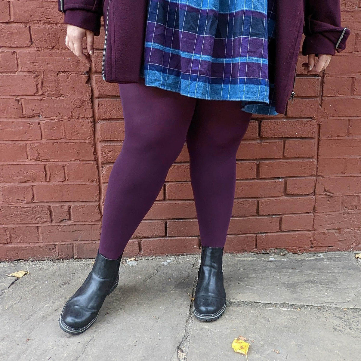 120 Denier Tights in Plum