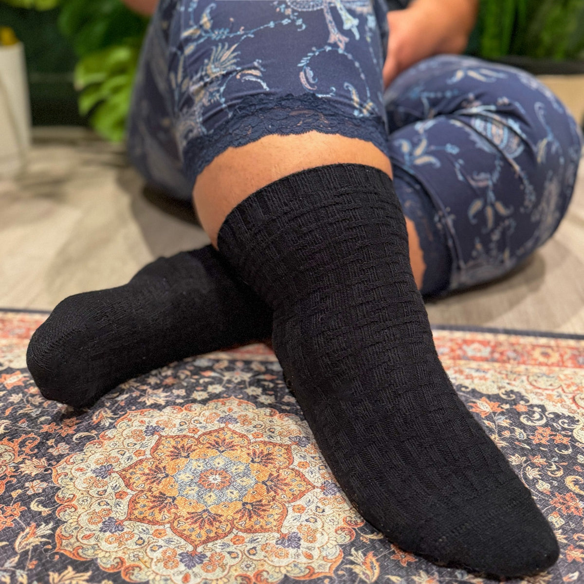 Everyday Crew Socks - 5 Pairs in Black