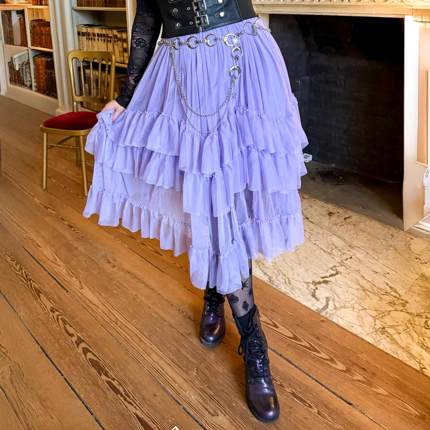 Lavender Fields Maxi Mesh Skirt | Alt Style | Snag Clothing – Snag