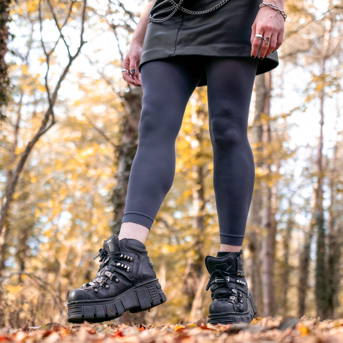 Footless Tights - Slate