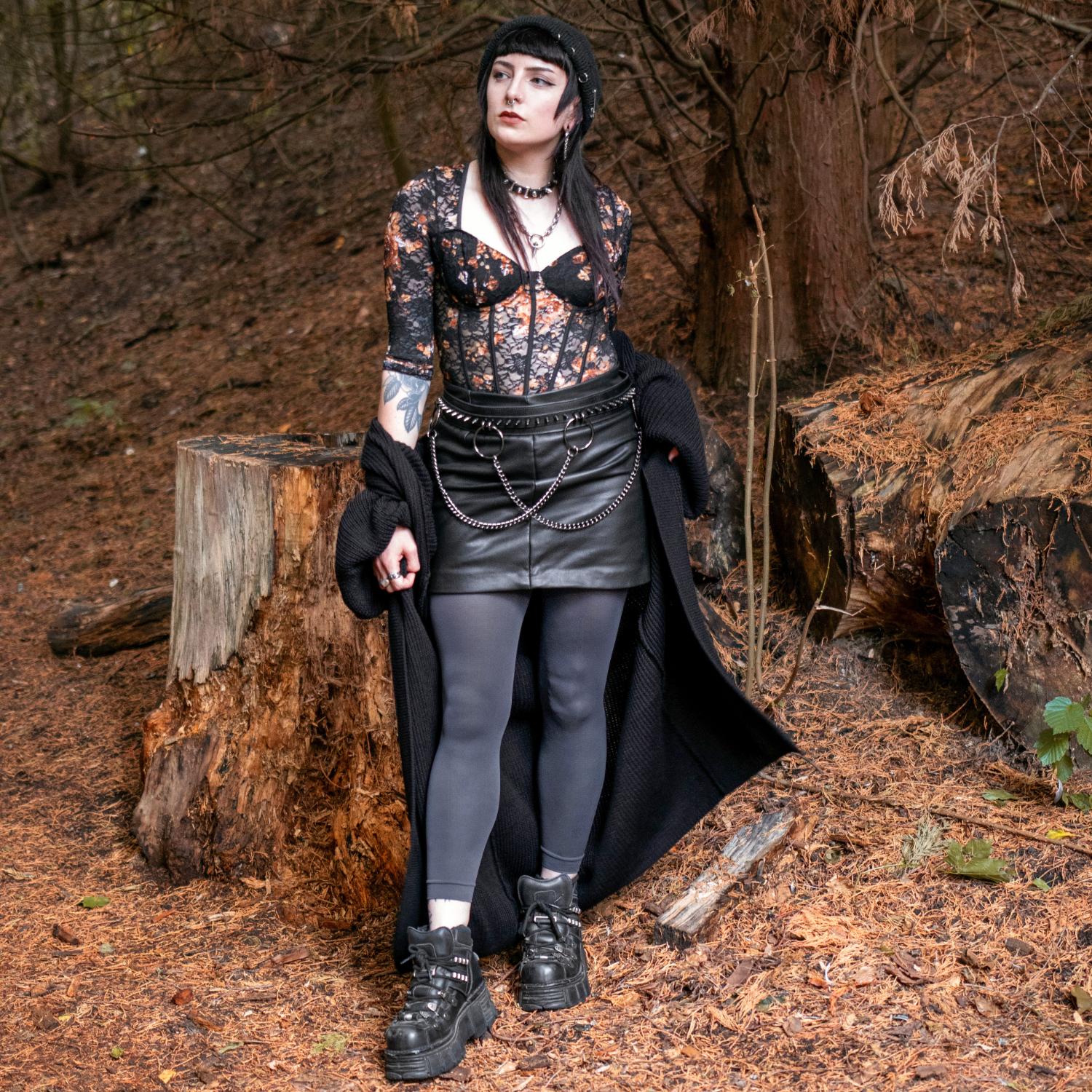 Footless Tights - Slate