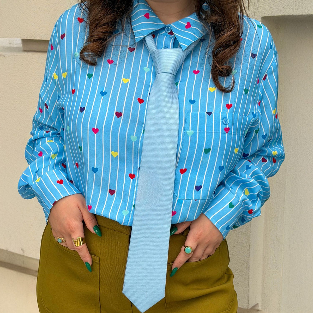 Woven Viscose Tailored Shirt - Love Line
