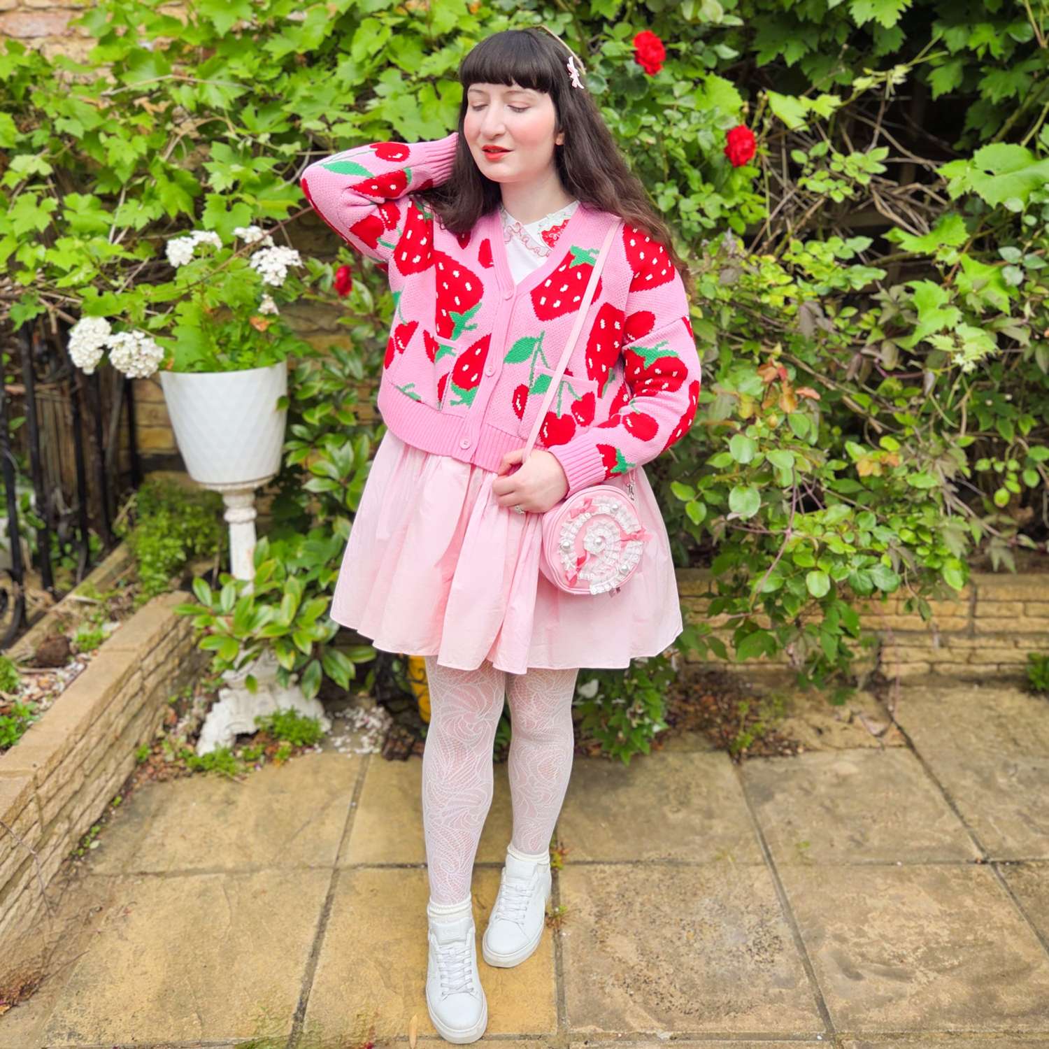 Cotton Cardigan - Strawberry