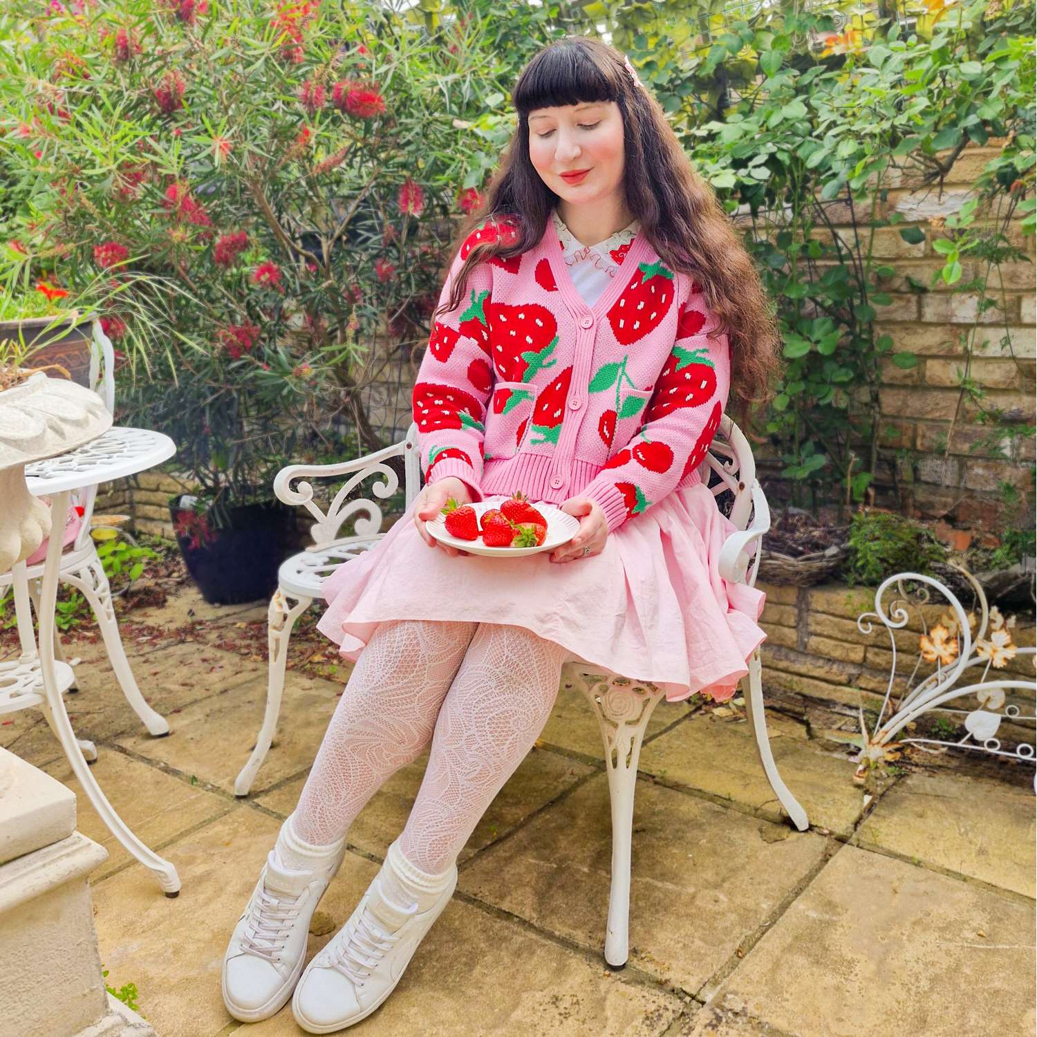 Cotton Cardigan - Strawberry