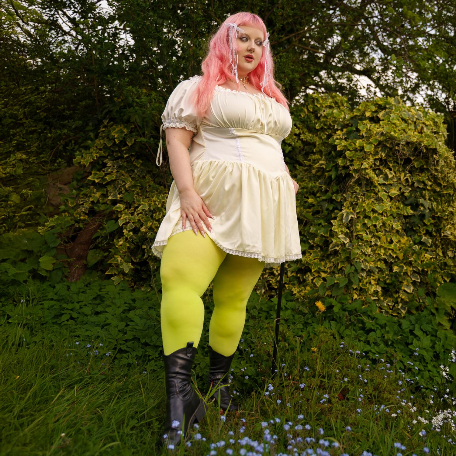 Opaque 80 Den Tights - Granny Smith
