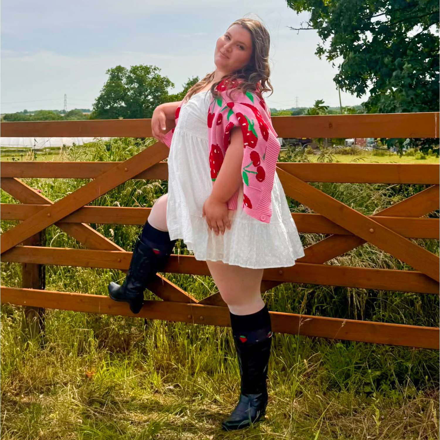 Cotton Cardigan - Strawberry
