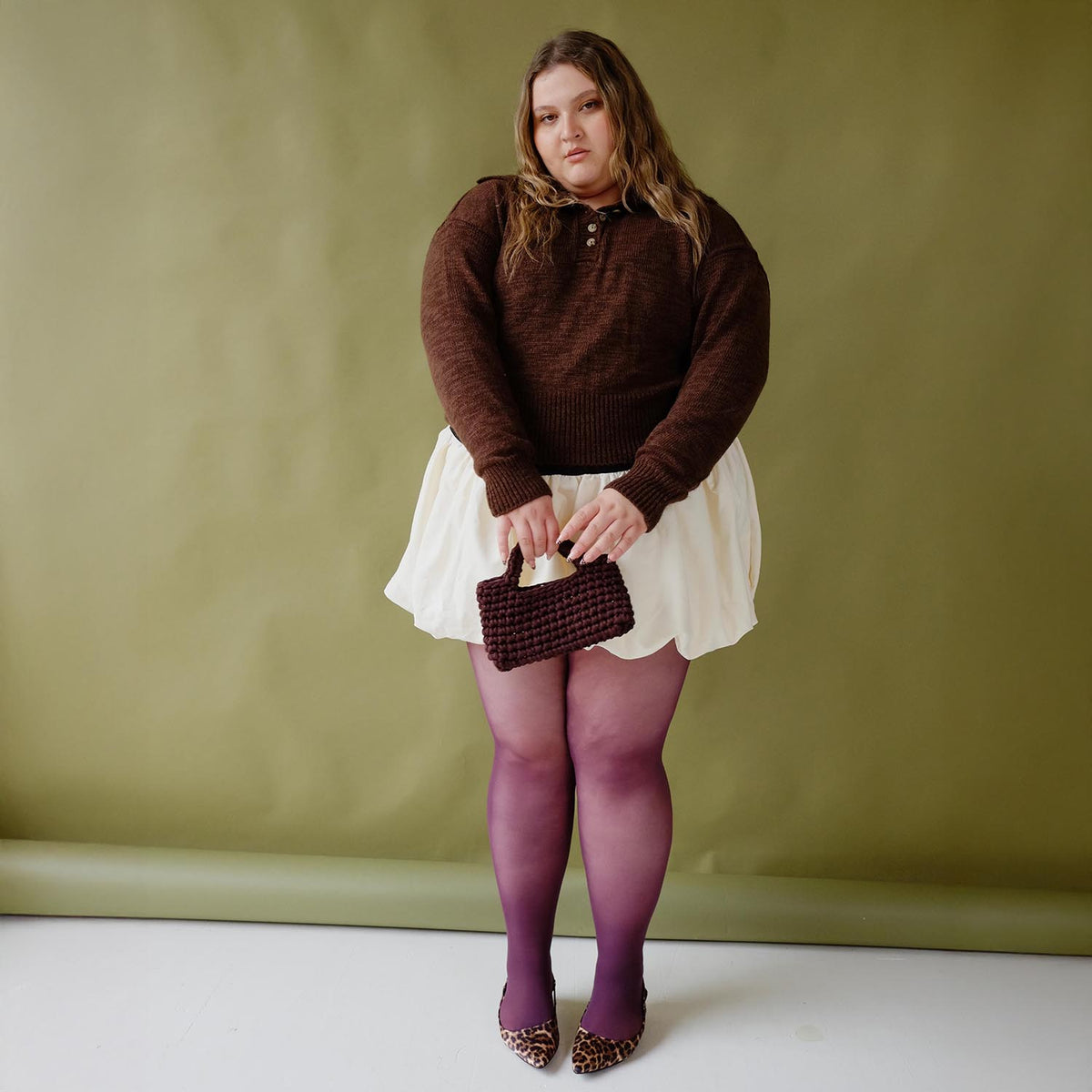 30 Denier Sheer Tights - Plum