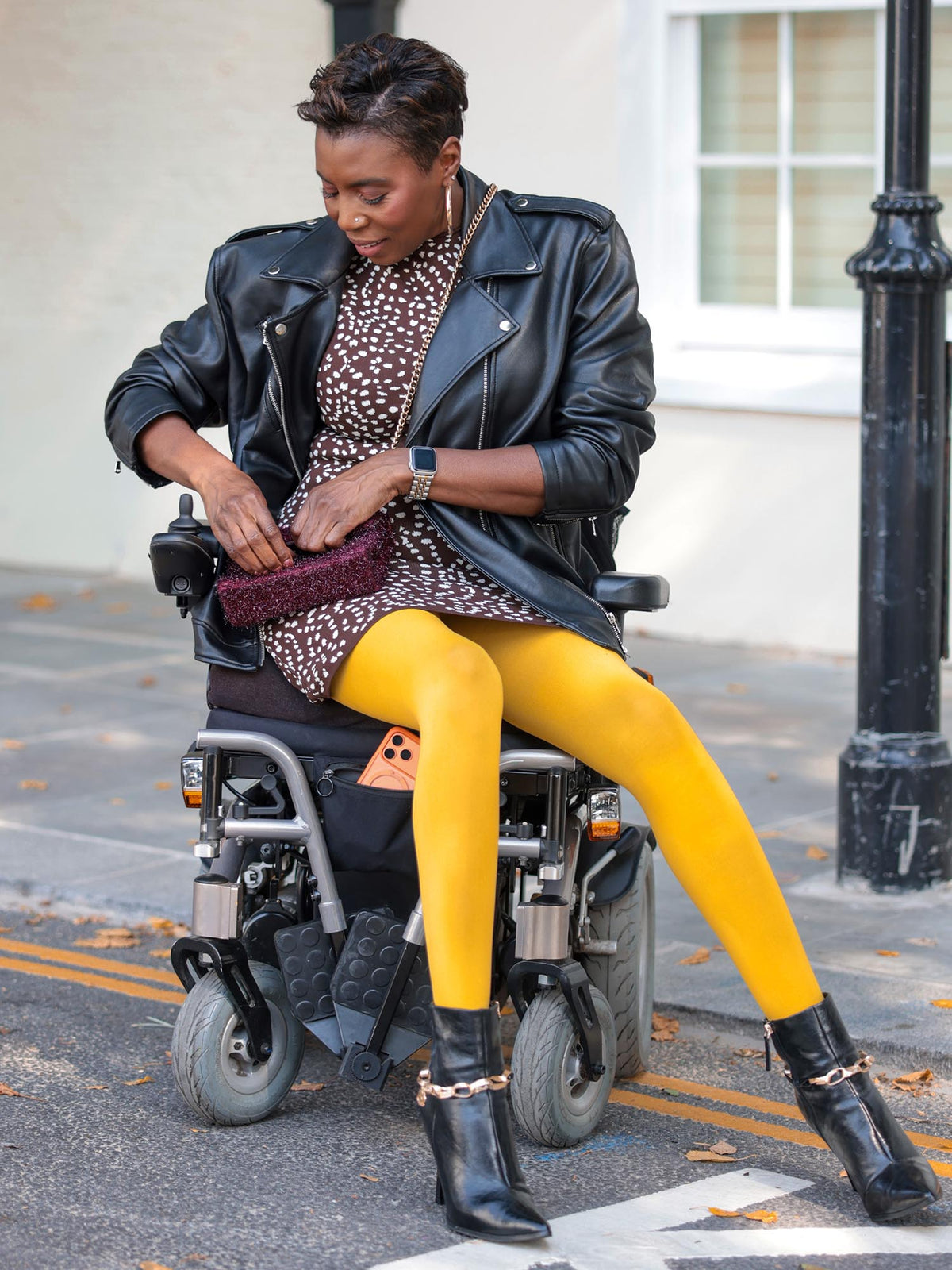 120 Denier Super-Opaque Tights - Cursed Custard
